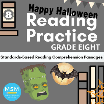 Preview of Halloween Reading Comprehension Practice Grade Eight (Literary/Informational)