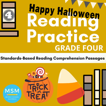 Preview of Halloween Reading Comprehension Practice Grade Four (Literary/Informational)