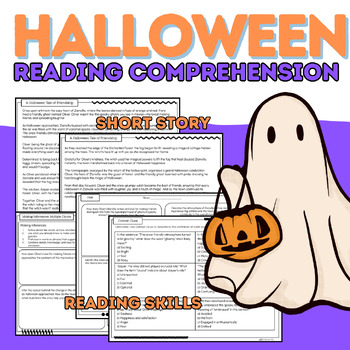 Preview of Halloween Reading Comprehension Skills Grades 3-5 Passage & Answer Keys Included