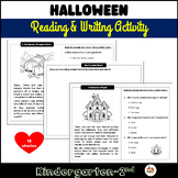 Halloween Reading Comprehension&Wrting Halloween Activity K-2nd