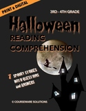 Halloween Reading Comprehension for 3rd and 4th Grade