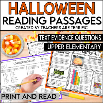 Preview of Halloween Reading Passages Print & Read - No Prep!