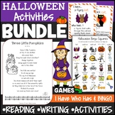 Halloween Reading Passages, Writing, Games Activities Bundle