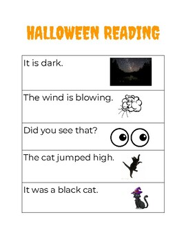 Preview of Halloween Reading Practice