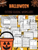 Halloween Reading Worksheets Kindergarten | October ELA No