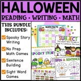 Halloween Reading, Writing, & Math Activities Bundle, 1st 
