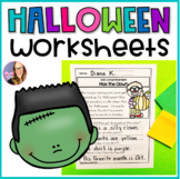 Halloween Reading and Math Worksheets (K-1)