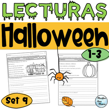 Preview of Halloween Readings in Spanish - Lecturas sobre Halloween - Comprensión y fluidez
