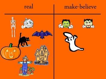 Halloween Real Or Make Believe Sort T Chart For Powerpoint By Angela Lowhorn