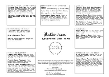 Preview of Halloween Reception Unit Plan