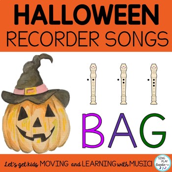Preview of Halloween Recorder Songs: Teaching Pages, Presentation, Notes B-A-G