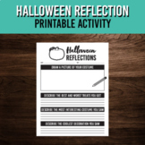 Halloween Reflections Art and Writing Printable | Fall Activity