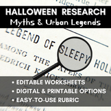Halloween Research Project, Myths & Urban Legends Research