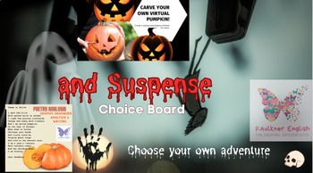 Preview of Halloween-Themed Suspense Resources Secondary ELA Standards based fun