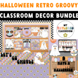 Halloween Retro Groovy Classroom Decor Bundle