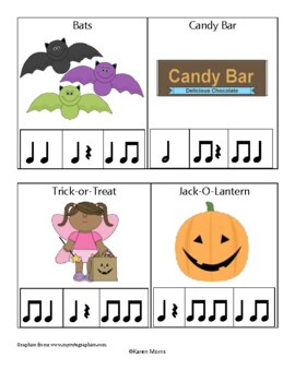 Preview of Halloween Rhythm Cards