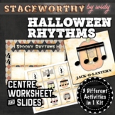 Halloween Rhythm Music Activity Composition Worksheets and Center
