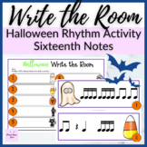 Halloween Rhythm Write the Room for Barred Sixteenth Notes
