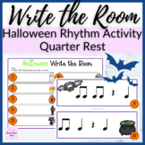 Halloween Rhythm Write the Room for Quarter Rest Music Rev