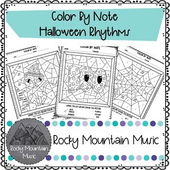 Preview of Halloween Rhythms Color By Code
