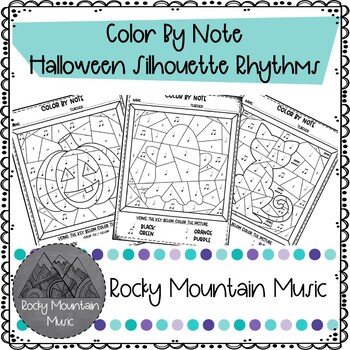 Preview of Halloween Rhythms Color By Note