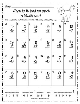 Halloween Riddles -- Addition & Subtraction by Kathy Law | TpT