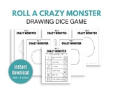 Halloween Roll A Monster Dice Game (Draw A Monster)