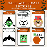 Halloween Shape Pictures | Halloween Tangrams | Kindergart