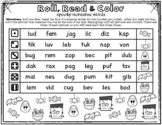 Halloween Roll & Read Nonsense Words & Sight Words