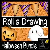 Halloween Roll a Drawing Haunted House Pumpkin Monster Fra