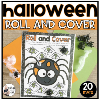 Halloween Roll and Cover Dice Game, Roll and Race