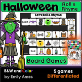 Halloween:  Roll and Rhyme Board Games