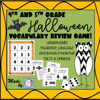 Preview of Halloween Vocabulary Review Game