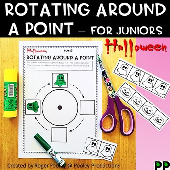 Preview of Halloween Rotating around a Point - for Juniors, Notes, answer key