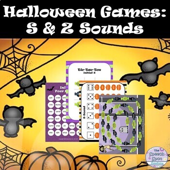 Halloween S & Z Articulation Games for Speech Therapy- BUNDLE | TPT