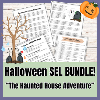 Preview of Halloween SEL Bundle - Reading Comprehension, Strategies to Overcome Fear