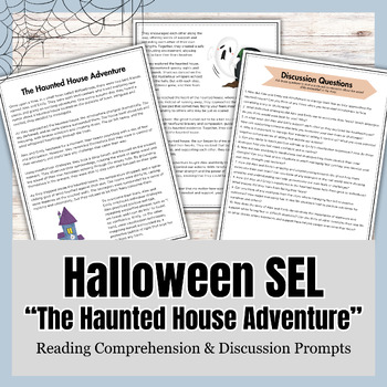 Preview of Halloween SEL - The Haunted House Adventure, Reading and Discussion: Fear