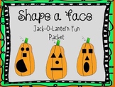 Halloween SHAPE a FACE Jack-O-Lantern FUN PACKET