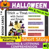 Halloween SHORT STORY Sequencing WH Reading Listening Comp