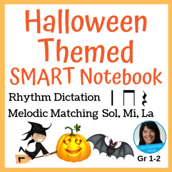 Preview of FREE Halloween SMART Notebook Activity | Music | Rhythm and Melody | Grade 1 & 2