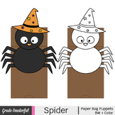Halloween SPIDER Paper Bag Puppet Craft Activity