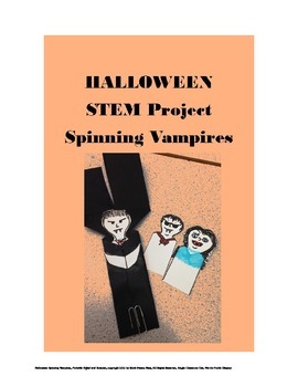 Preview of Halloween STEAM - Spinning Vampires