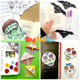 Halloween STEAM activities 4 Corner Bookmark Owl, Sugar Sk