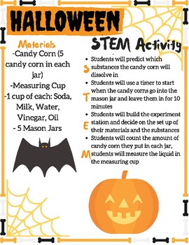 Preview of Halloween STEM Activity