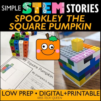 Preview of Halloween STEM Challenge Spookley The Square Pumpkin October Activities Stories