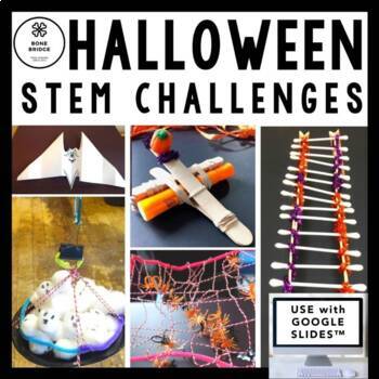 Preview of Halloween STEM Challenge Bundle - Paperless Version