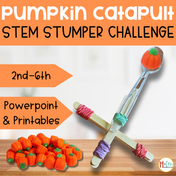 Preview of Halloween STEM Challenges│STEAM activities│Build a Pumpkin Catapult Challenge