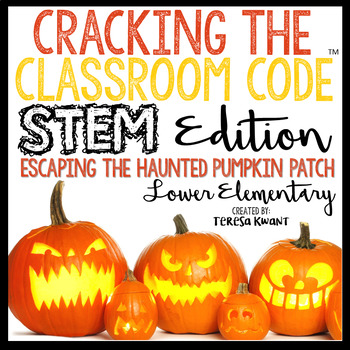 Preview of Halloween STEM Escape Room Cracking the Classroom Code™ Lower Elementary