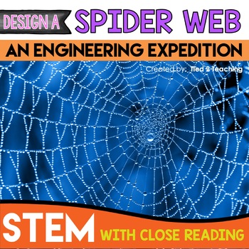 Preview of Halloween STEM Activities Spider Web STEM Challenge with Close Reading