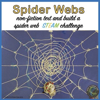 Preview of Halloween STEM Spider Webs Reading and Challenge